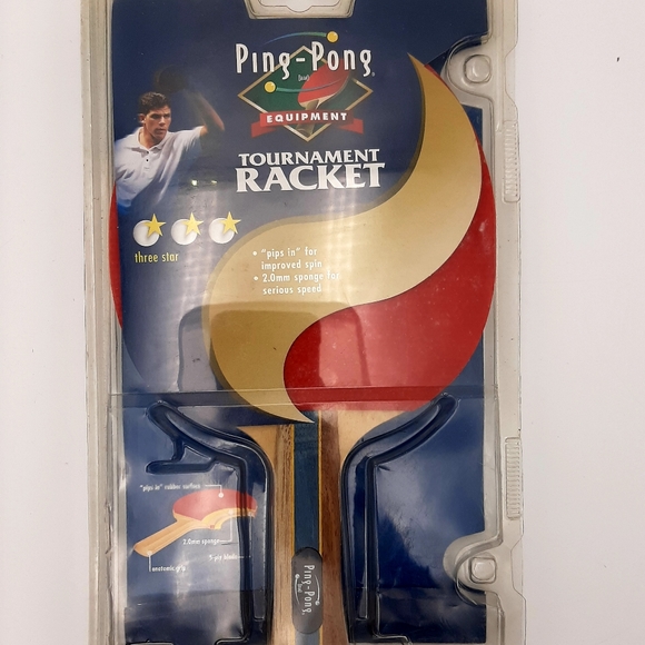 Ping Pong Tournament Racket w/King Pong Oversize Balls - Picture 2 of 8